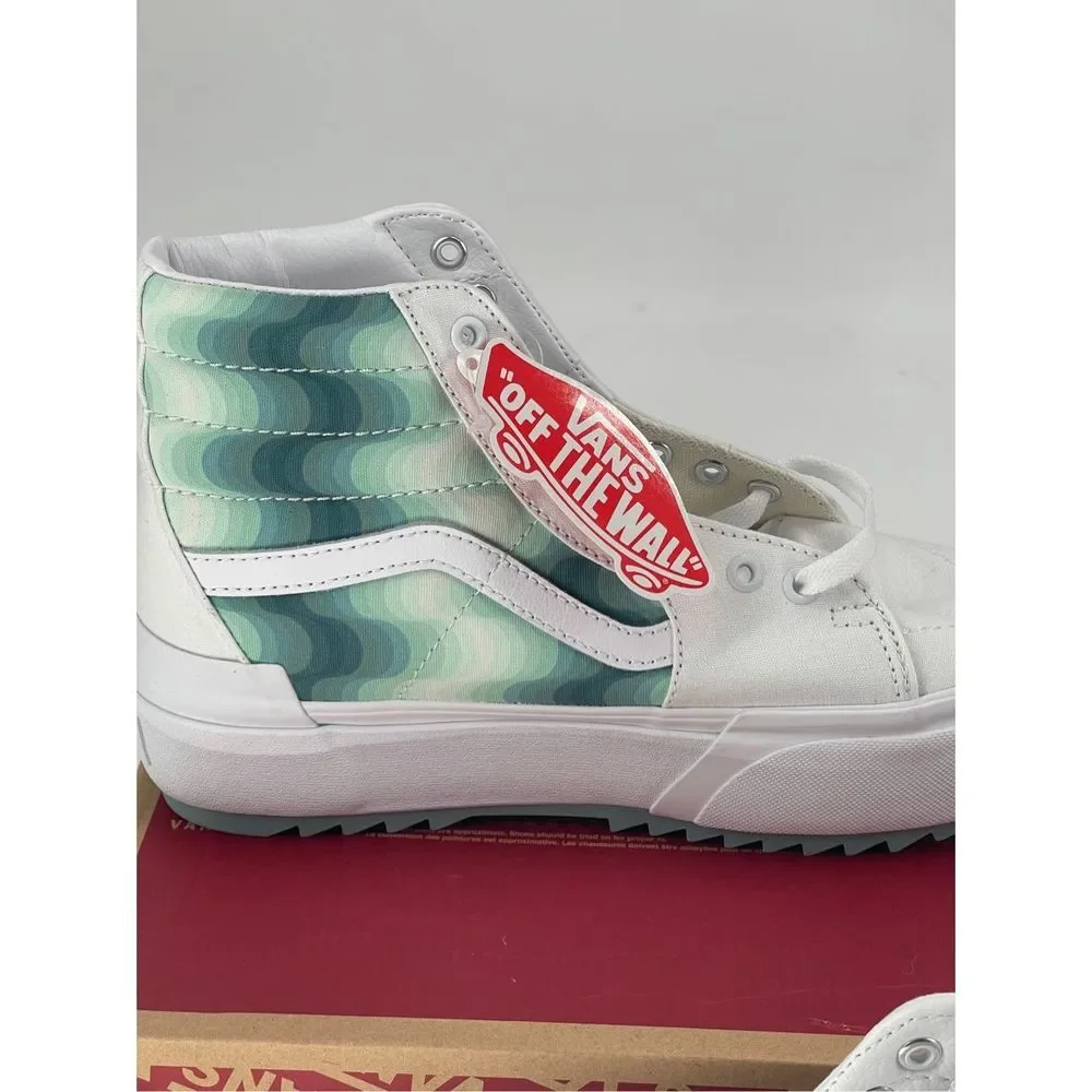 Vans Sneakers Platform Sk8 Hi Stacked Women 9.5 Mint Gradient Green White New‎